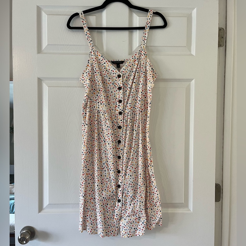 Fun Colored Polka Dot Button-Front Summer Dress -… - image 1